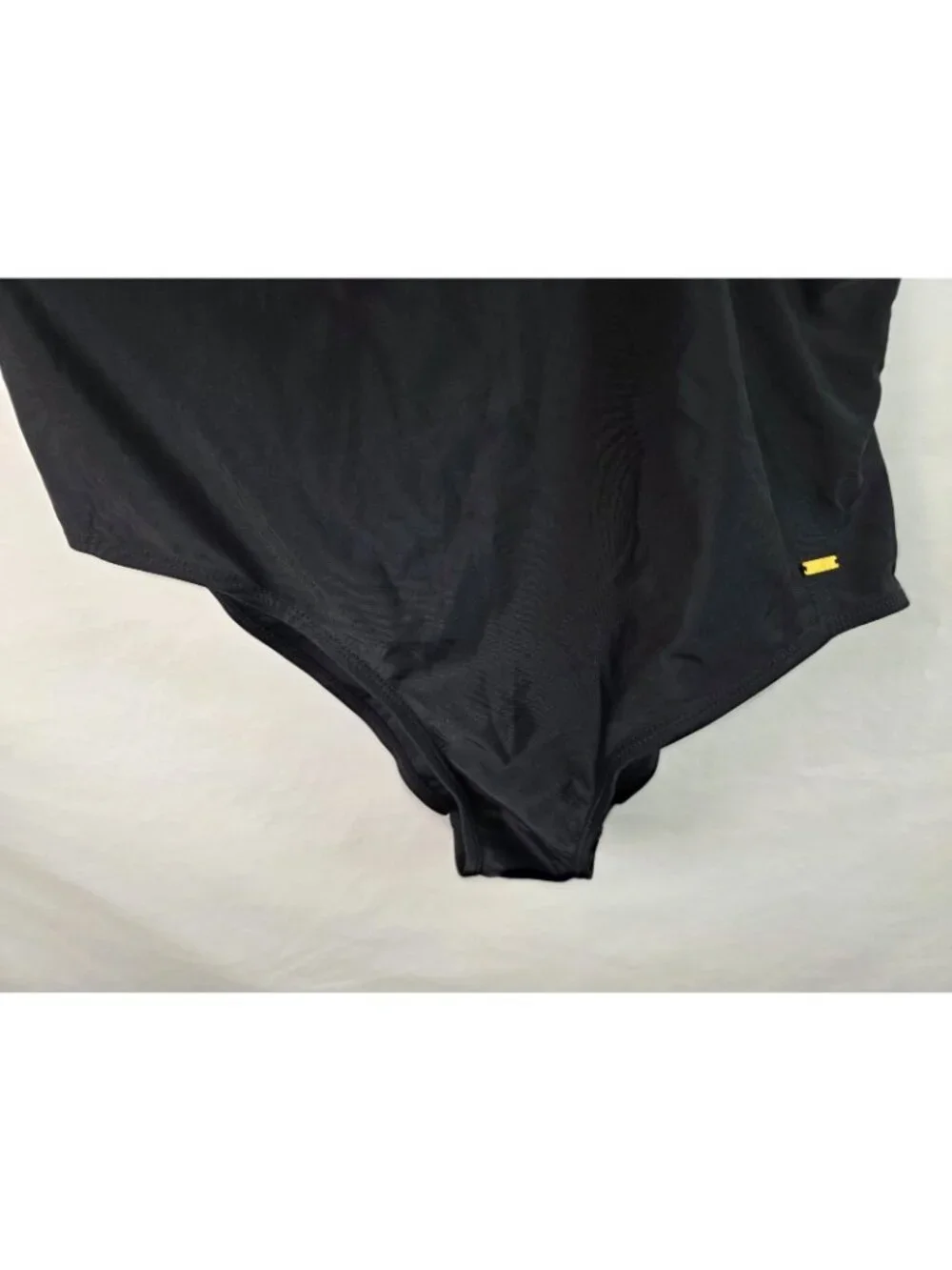 Nicole Miller Women's One Piece Swimsuit Plus Size 1X Black Sheer Swim
